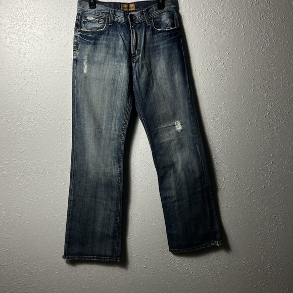 BKE Jeans Men's 32x34* Blue Tyler Bootcut Medium Wash Mid Rise Whiskered Denim - Picture 1 of 15